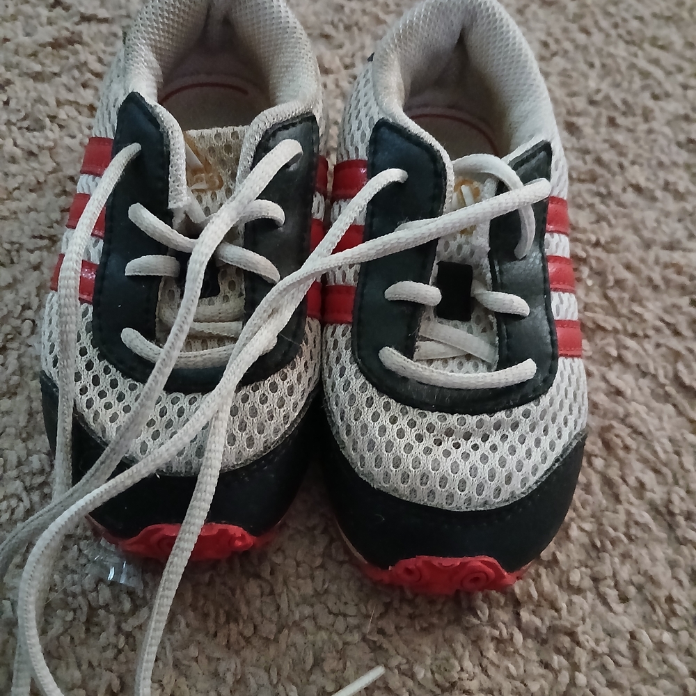 adidas Kids Sneakers in Red, Black, and White